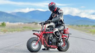 1000cc Swapped Mini Bike First Drive [upl. by Latsyrd]