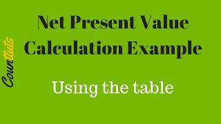 Net Present Value NPV Calculation Example Using Table  Nonconstant uneven cash flows [upl. by Gamin]