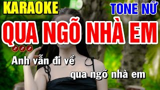 Karaoke Tuyển Tập Những Ca Khúc Dễ Hát Nhất Tone Nữ  QUA NGÕ NHÀ EM  Bến Đợi Karaoke [upl. by Lowery]