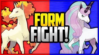 Rapidash vs Galarian Rapidash  Pokémon Form Fight Sword amp Shield 4K [upl. by Ennavoj]