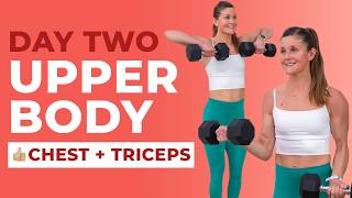 Build 30 Day 2 30Minute Arm Workout Chest and Triceps [upl. by Eirojam]