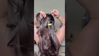 take 2 hair ties amp make them 1 for lots of volumeee 📈 hairtok halfuphalfdown volumeponytail [upl. by Notac929]