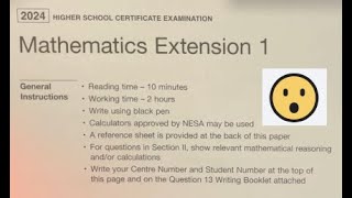 2024 HSC Extension 1 Mathematics Solutions in Exam Conditions COSYLOCKEDINNOTILT [upl. by Weinstock977]