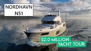 2M  2025 Nordhavn N51 US Debut Endurance Yacht Walkthrough Tour [upl. by Ademla]