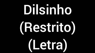 Dilsinho  Restrito letra  legenda [upl. by Tabber898]