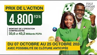 LNB  SAISISSEZ LOPPORTUNITÉ DE DEVENIR ACTIONNAIRE POUR 4800 F CFA [upl. by Eimrots]