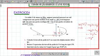 travail et puissance d’une force exercice n4 [upl. by Evanthe]