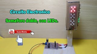 Circuito semáforo con diodos leds de dos vías  Muy fácil [upl. by Nyleikcaj375]