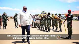 LES GROUPES REBELLE REND LES ARMES AU GOUVERNEMENT EN PRESENCE DE JEANPIERRE BEMBA [upl. by Aleyak390]