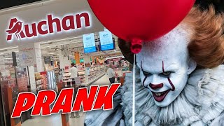 JE me DEGUISE en CLOWN TUEUR chez AUCHAN [upl. by Hance]