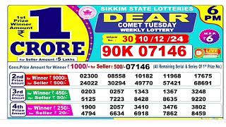 NAGALAND Lottery SAMBAD DEAR EVENING 8 PM RESULT TODAY 10122024 STATE DEAR LOTTER [upl. by Leverick]