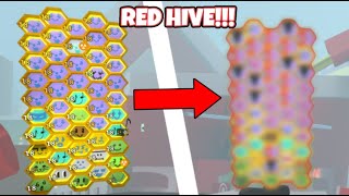 I SWITCHED TO A RED HIVE IN BEE SWARM SIMULATOR [upl. by Odine787]