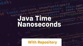 java time nanoseconds [upl. by Llerrat]