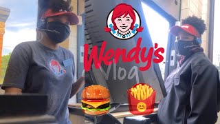 A Day in a Life of a Fast Food Worker  WENDYS WORK VLOG Come to Work with Me [upl. by Salta]