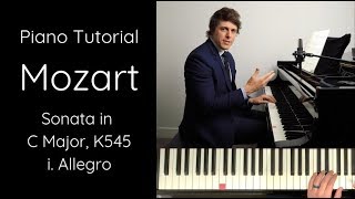 Mozart Sonata in C major K545 1st Movement Allegro Tutorial [upl. by Riggins655]