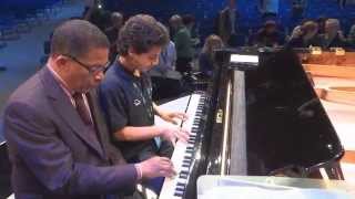 HERBIE HANCOCK jamming with 13 yo GEORGIE HERRERA at O2 World Berlin Cantaloupe Island [upl. by Cleaves]