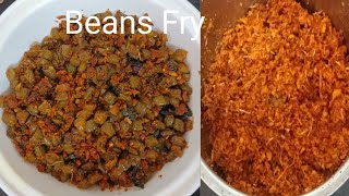 Very Easy To Prepare Beans Fry  Side Dish For Lunch [upl. by Lladnar985]