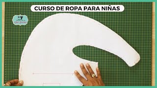 VIDEO 14 PATRÓN DELANTAL DE NIÑAS  CURSO ROPA DE NIÑAS [upl. by Anaidirib]