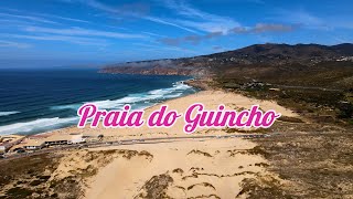 Guincho beach  Cascais  Sintra  aerial view 4k [upl. by Nedmac]