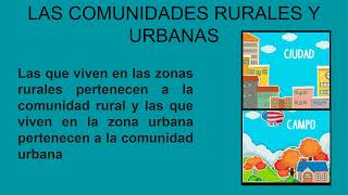 LAS COMUNIDADES RURALES Y URBANAS 2° [upl. by Enellij]