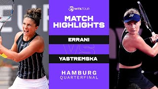 Sara Errani vs Dayana Yastremska  2021 Hamburg Open Quarterfinals  WTA Match Highlights [upl. by Noyr]