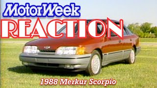 1988 Merkur Scorpio Reaction Motorweek Retro Review [upl. by Negaem223]