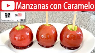 MANZANAS CON CARAMELO  Vicky Receta Facil [upl. by Jeramie754]