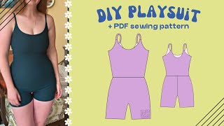 DIY Playsuit  Athleisure Sewing  Ava Playsuit  Edgewater Avenue [upl. by Nwahsal]