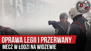 Oprawa Legii i przerwany mecz w Łodzi na Widzewie 30102019 r [upl. by Marika]