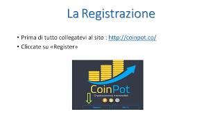 Registrazione a Coinpot [upl. by Naujaj]