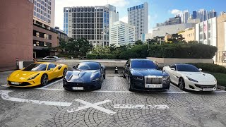 Ferrari F8 SpiderRomaPortofino amp RollsRoyce Ghost  Carspotting EXS 2024 [upl. by Stephen]