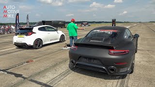 Porsche 991 GT2 RS vs 400HP Toyota Yaris GR TTE400 [upl. by Inama743]