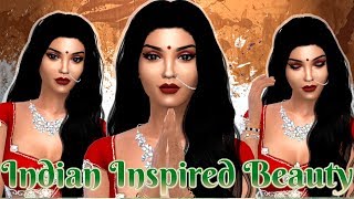 THE SIMS 4  CAS  INDIAN INSPIRED BEAUTY  CC LIST [upl. by Bernardina]