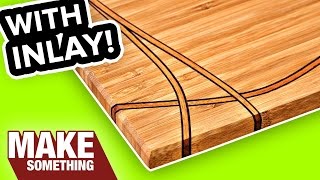 DIY Cutting Board with Inlay  Easy Woodworking Project [upl. by Eceinart]