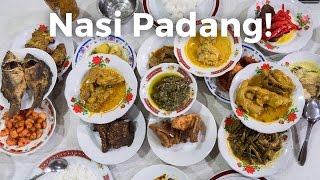 Nasi Padang  AMAZING Indonesian Food  Beef Rendang and Gulai Otak [upl. by Starlin]