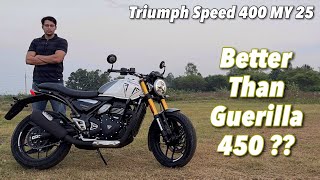 2024 Triumph Speed 400 MY 25 Review  Better Than Royal Enfield Guerilla 450 [upl. by Nigem]