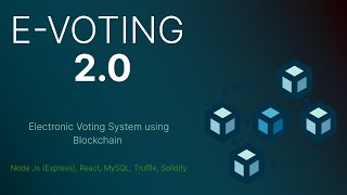 E Voting 20  E Voting using Blockchain  React Node [upl. by Berton]