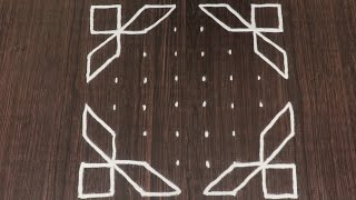 Easy kolam sikku simple rangoli design  88 simple rangoli design step by step for beginners [upl. by Stryker]