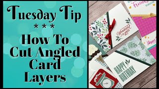 How I Made 2 Angled Cards In Simple Steps  Designer Paper Cards Youll Love [upl. by Runck235]