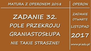 Zadanie 32 Matura z OPERONEM 2018 Stereometria [upl. by Wood]