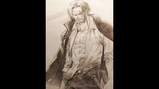 RedHaired Shanks  One Piece  Pencil Drawing Timelapse No 7 [upl. by Lleral432]