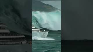 Cruise Ship Speeds to Escape Giant Wave Will It Escape in Time cruiseliner escape tidalwave [upl. by Bithia]