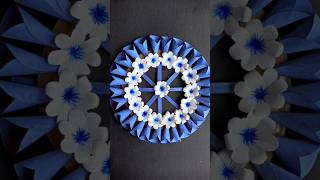 paper flower wall hanging craft shortsviral shorts homedecor wallhanging trending [upl. by Kristina]