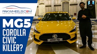 MG 5 2022  First Look Review Specs Features amp Price in Pakistan  PakWheels [upl. by Ramor]