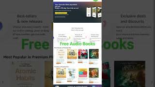 Free Audio Books link in comments youtubeshorts shortsfeed shorts books audiobook audible [upl. by Anhoj656]