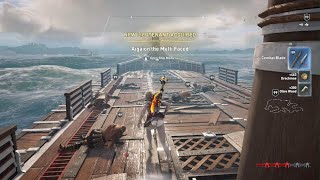 Assassins Creed Odyssey lol Two mercenary ships came after me both were legendary recruits [upl. by Aelgna]