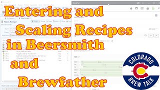 Entering and Scaling Recipes in BeerSmith and Brewfather Homebrew Beer [upl. by Indnahc]