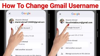 how to change gmail id name in Mobile How To Change Email id and Username [upl. by Sinaj]