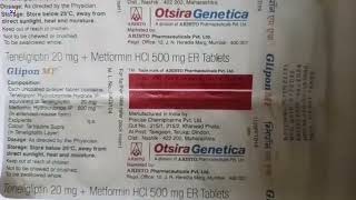 Glipon MF Tablet  Teneligliptin and Metformin Tablets  Glipon MF Tablet Uses Side effects Benefits [upl. by Rida]