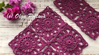 How to crochet and join lacy crochet motifs Beautiful motif for a summer blouse Video Tutorial [upl. by Lluj790]